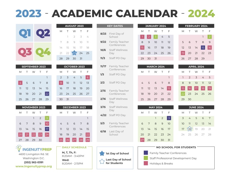 Calendar – Ingenuity Prep – prepares students to succeed in college and beyond as impactful civic leaders